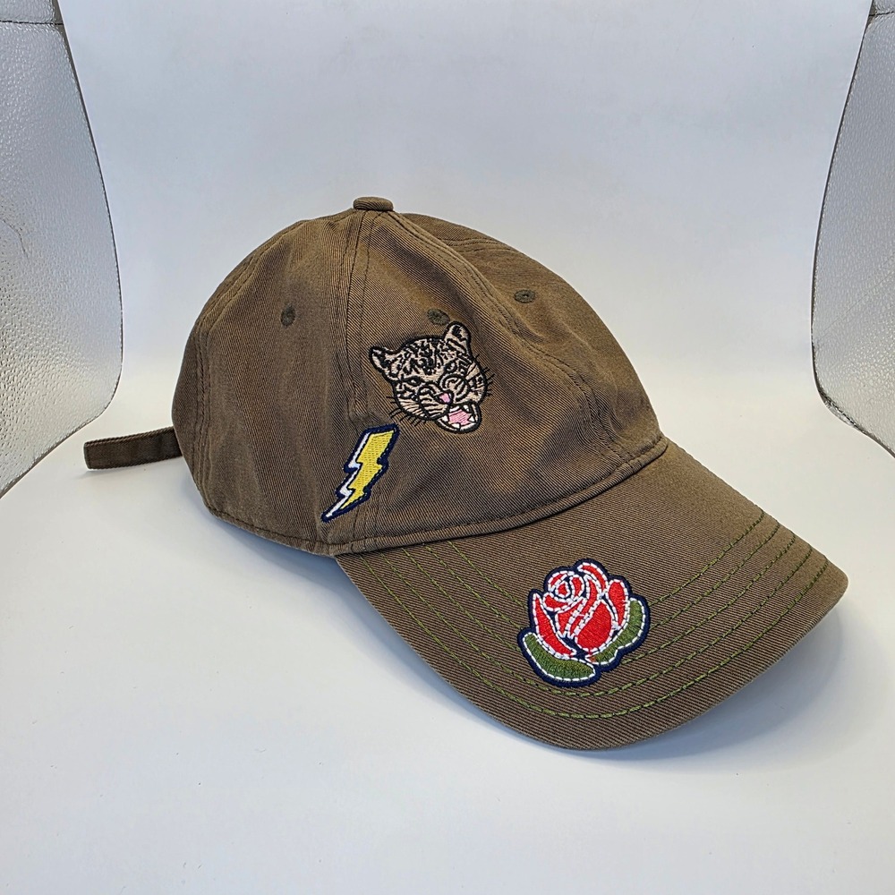 Unbranded Patch Baseball Cap Hat Brown Leopard Rose Lightning | Unisex OS